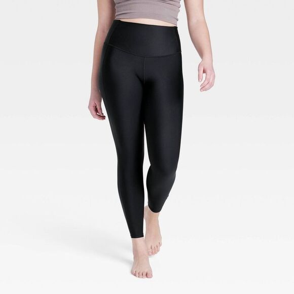 All in Motion - Women's Effortless Support High-Rise 7/8 Leggings Black - Picture 3 of 4